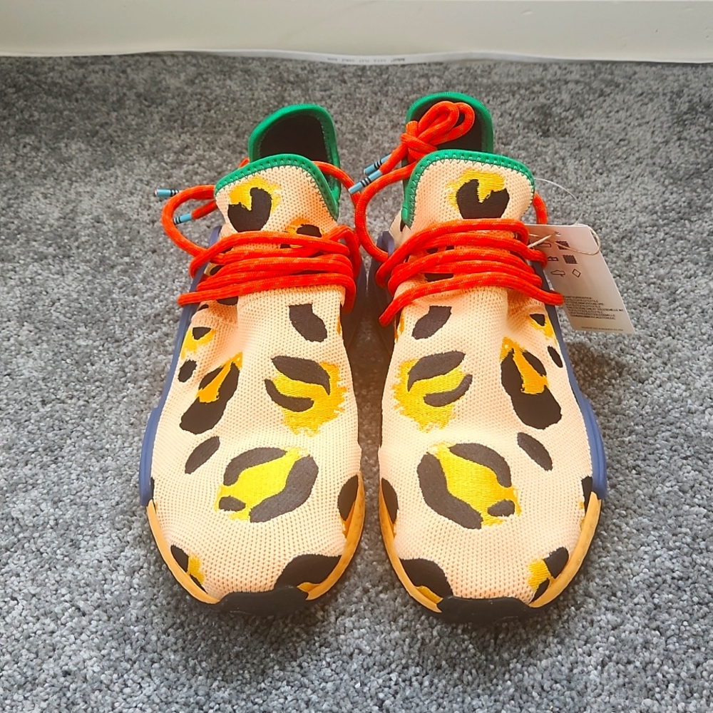 New Never Worn Pharrell x NMD Human Race 'Animal Print - Pulse Amber Cheetah